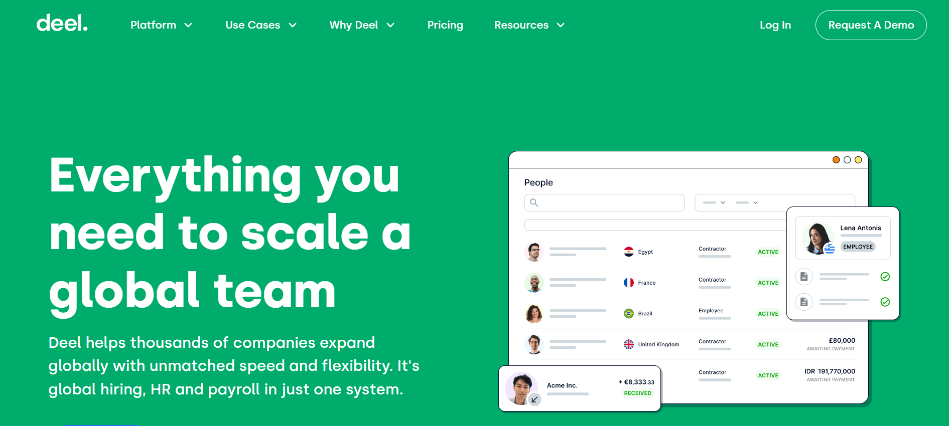 Deel Global Payroll App