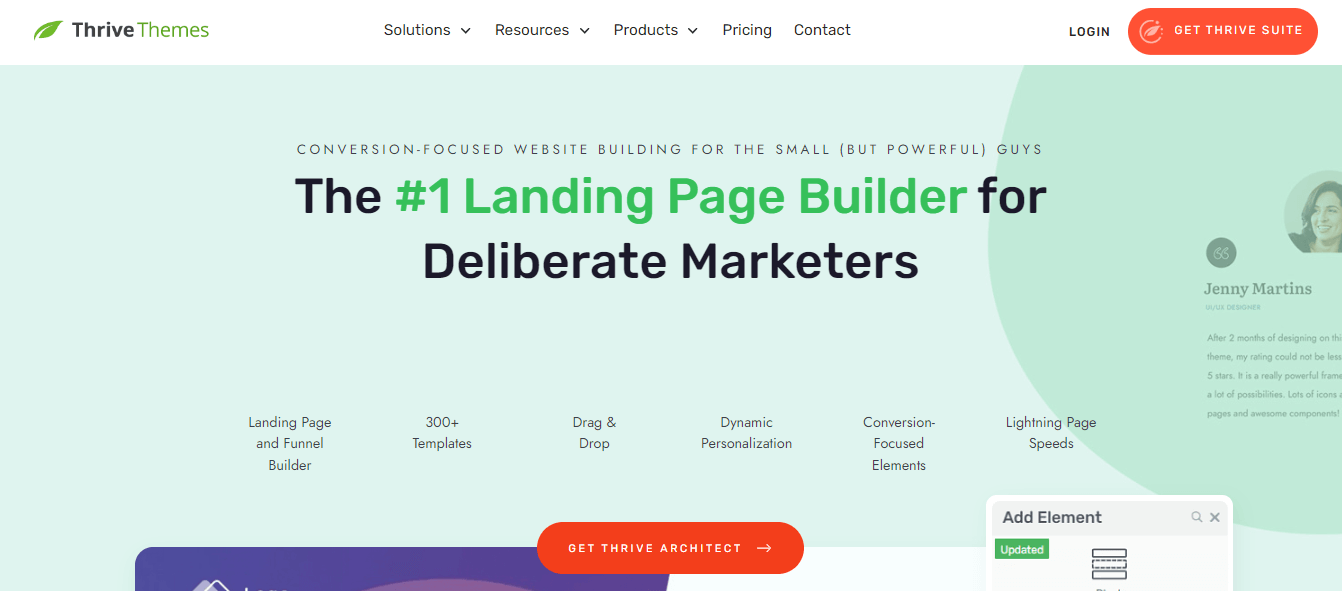 Leadpages Alternative Thrive Architect