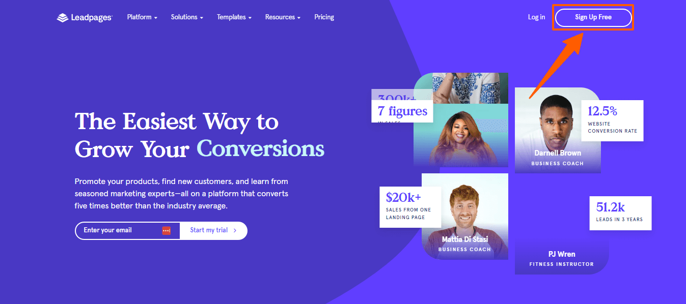 Leadpages Signup