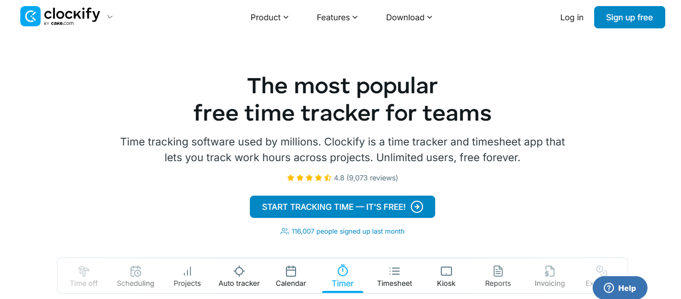 Clockify Home