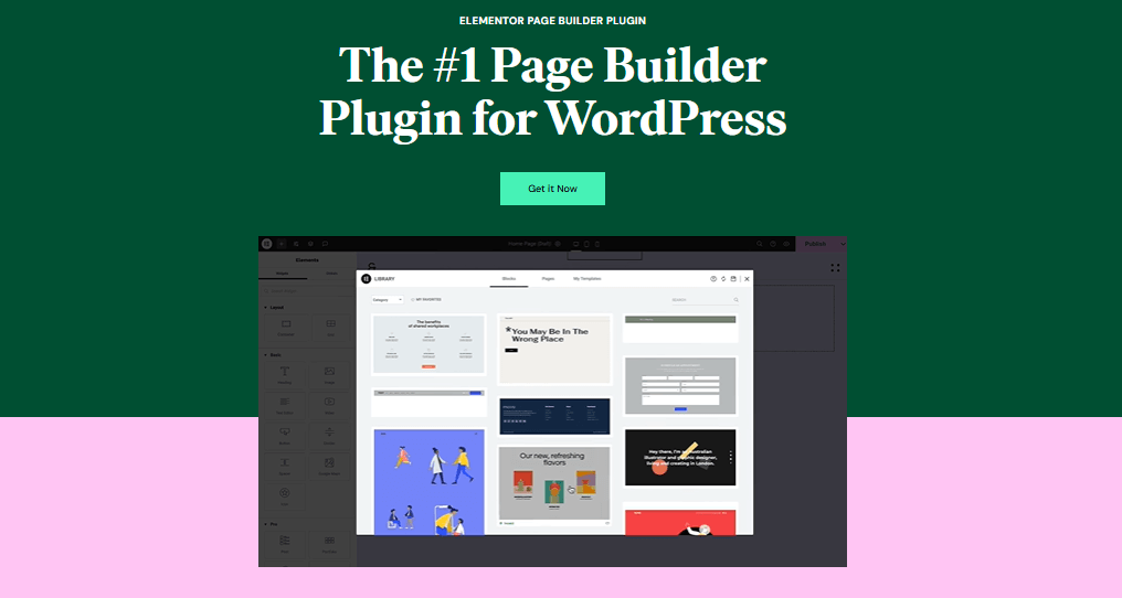Drag and Drop Page Builder Elementor