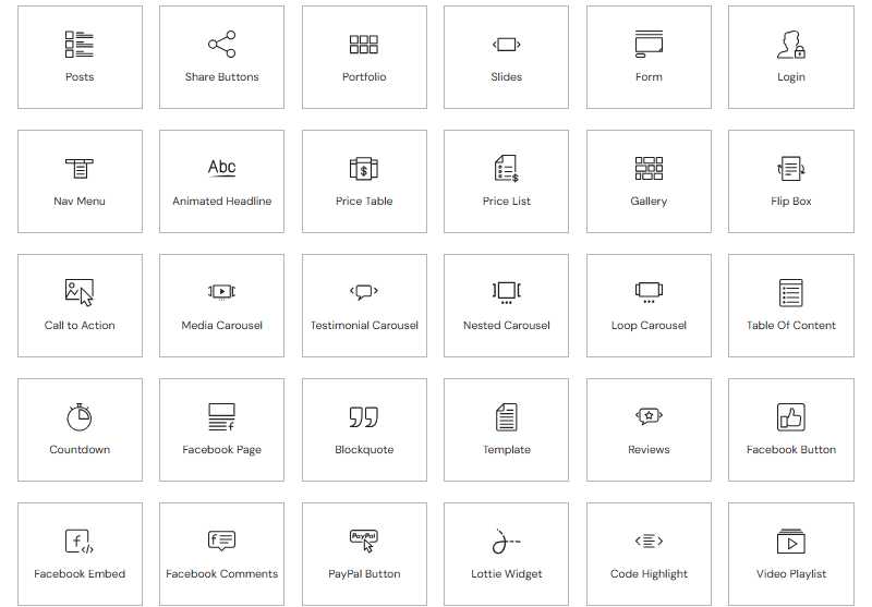 Elementor Pro Widgets