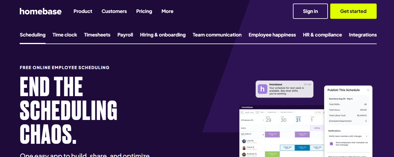 Employee Scheduling Software Homebase