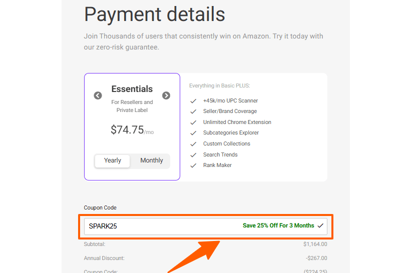 Enter SmartScout Promo Code